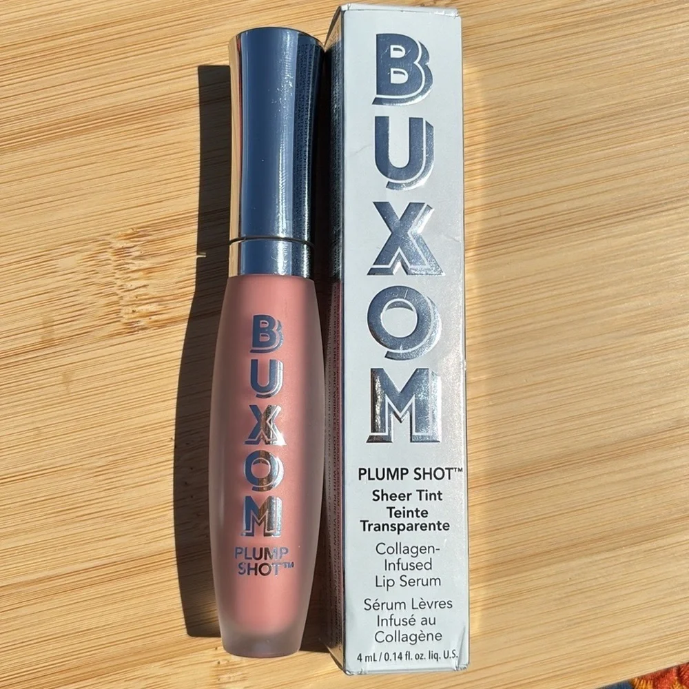 BUXOM Plump Shot Plumping & Smoothing Lip Serum Gloss Peptides Hyaluronic Acid